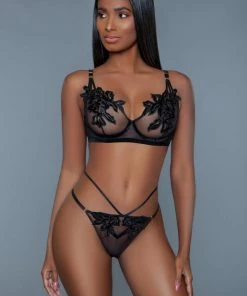 Be Wicked Evangeline Black Lingerie Set