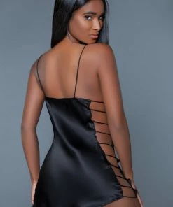 Be Wicked Brooklyn Black Slip LINGERIE