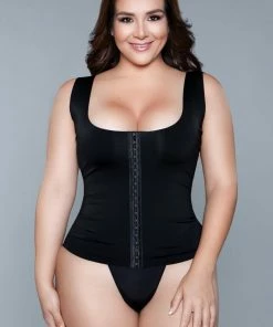Be Wicked LINGERIE Miraculous Shapewear Top Black