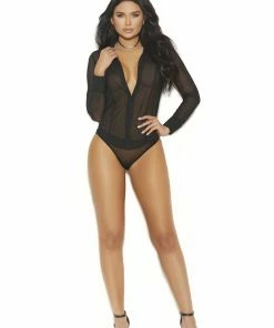 Elegant Moments SLEEPWEAR Black Sleep Shirt And Panty