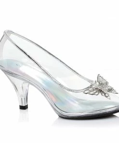 Ellie Shoes Clear Pump W/ Butterfly