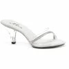 Ellie Shoes Clear Mule With Rhinestones