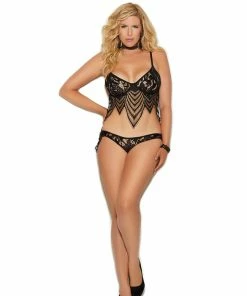 Elegant Moments Romantic Bra Set Plus Size Lingerie