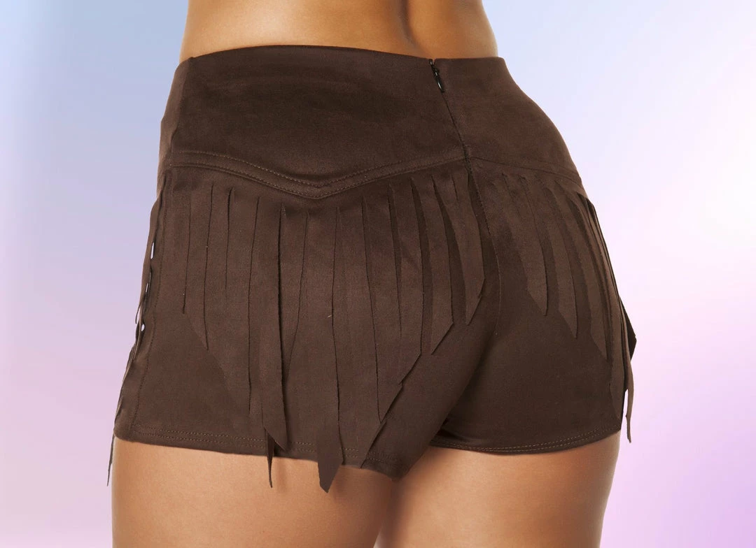 Roma Costume Suede Shorts With Fringe Detail CLOTHING 4 Roma Costume Suede Shorts With Fringe Detail CLOTHING