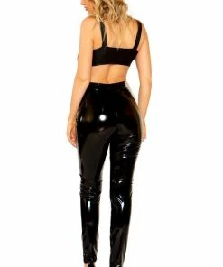 Roma Costume Stretch Vinyl Pants With Dummy Pockets CLOTHING