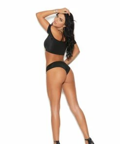 Elegant Moments LINGERIE Black Cami Set
