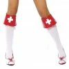 Roma Costume ACCESORIES Red And White Boot Cuffs