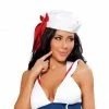 Roma Costume Sailor Hat With Red Ribbon