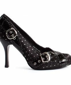 Ellie Shoes Polka Dots Buckled Pump