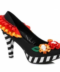 Ellie Shoes Flower With Skull Pump