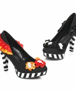 Ellie Shoes Flower With Skull Pump