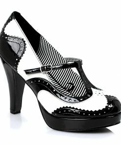 Ellie Shoes High Heel Oxford Toe Pump With Strap