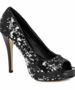 Ellie Shoes Open Toe Glitter Pump