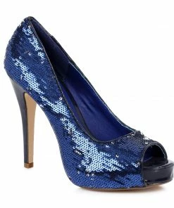 Ellie Shoes Open Toe Glitter Pump