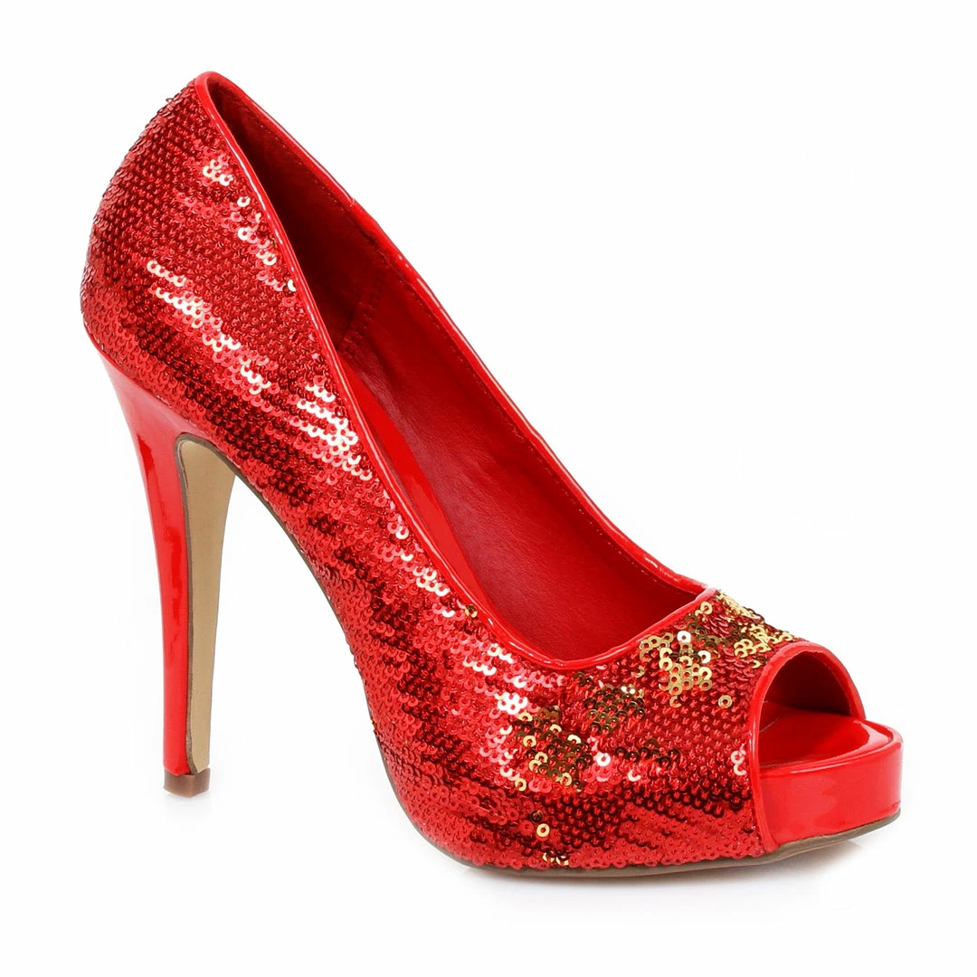 Ellie Shoes Open Toe Glitter Pump 7 Ellie Shoes Open Toe Glitter Pump
