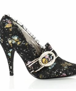 Ellie Shoes 4.5 Decorative Fabric Pump With Rhinestones