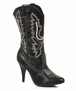 Ellie Shoes High Heel Ankle Cowgirl Boot