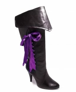 Ellie Shoes Knee High Pirate Boot With Ribbons
