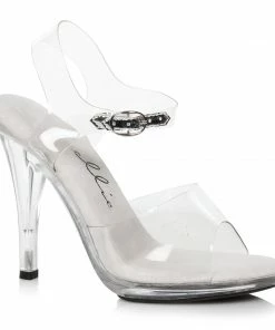 Ellie Shoes 4.5 Heel Clear Sandal
