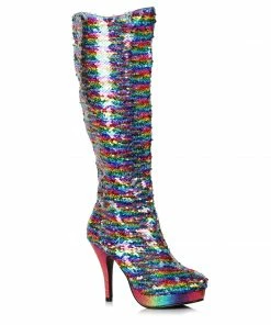 Ellie Shoes Mermaid Flip Sequins Boot 7 Ellie Shoes Mermaid Flip Sequins Boot