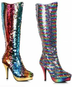 Ellie Shoes Mermaid Flip Sequins Boot