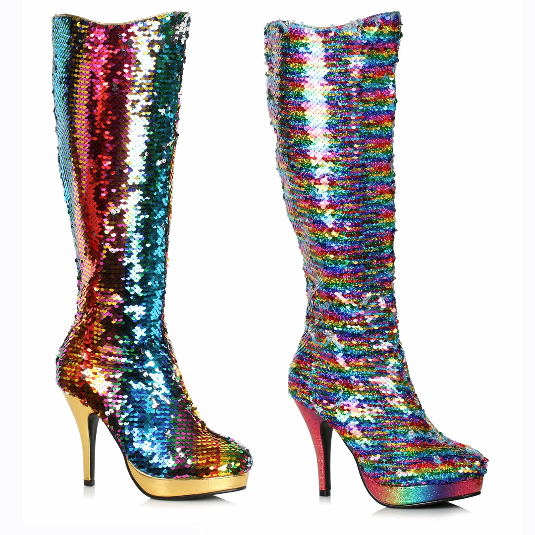 Ellie Shoes Mermaid Flip Sequins Boot 3 Ellie Shoes Mermaid Flip Sequins Boot