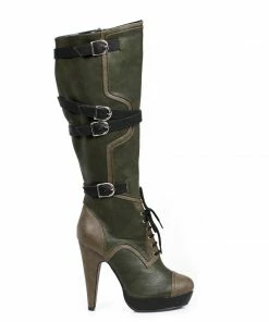 Ellie Shoes Combat Knee High Women Boot