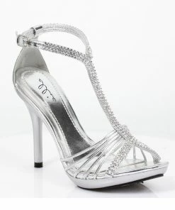Ellie Shoes Ankle Strap Rhinestone Sandal
