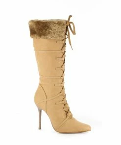 Ellie Shoes Knee High Boot With Fur