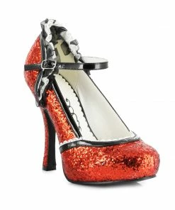 Ellie Shoes Glitter High Heel Close Toe Shoe With Bow
