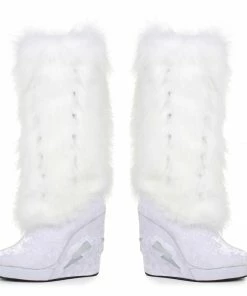 Ellie Shoes Fur Light Up Knee High Platform Boot