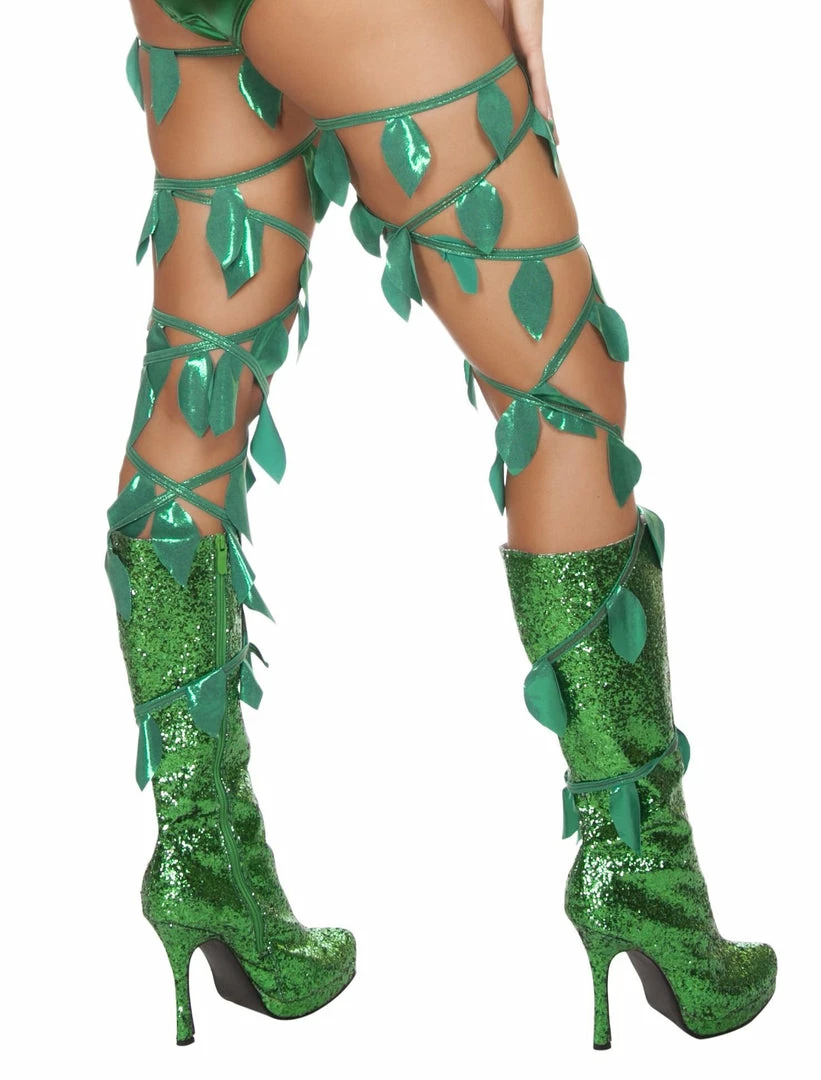 Roma Costume Rave Leg Warmers & Wraps Green Leaf Thigh Wraps 3 Roma Costume Rave Leg Warmers & Wraps Green Leaf Thigh Wraps