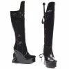 Ellie Shoes 4.5 Heel Knee Boot With Whip