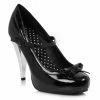 Ellie Shoes Mary Jane With Bow And Chrome Heel
