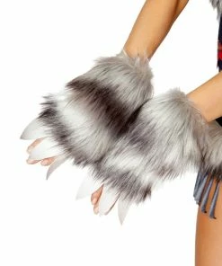 Roma Costume Pair Of Wolf Gloves