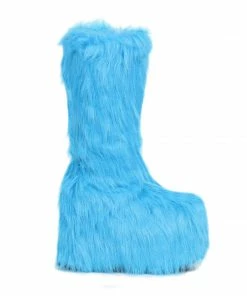 Ellie Shoes Chunky Heel Platform Faux Fur Boot