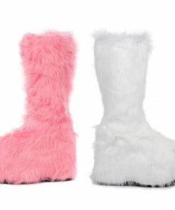 Ellie Shoes Chunky Heel Platform Faux Fur Boot