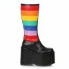 Ellie Shoes Chunky Heel Platform Rainbow Boot