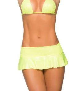 Espiral CLOTHING Wet Look Flirty Mini Skirt