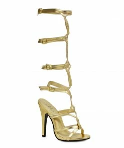 Ellie Shoes 5 Heel Knee High Strap Up Sandal