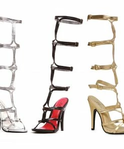 Ellie Shoes 5 Heel Knee High Strap Up Sandal