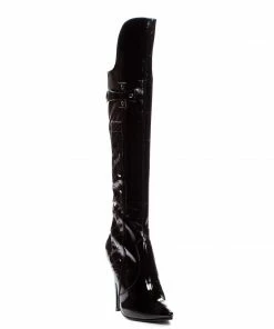 Ellie Shoes 5 Heel Knee Boot With Whip