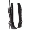 Ellie Shoes 5 Heel Knee Boot With Whip
