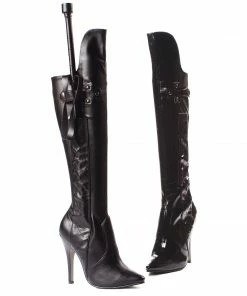 Ellie Shoes 5 Heel Knee Boot With Whip