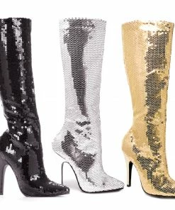 Ellie Shoes 5 Heel Sequins Knee Boot