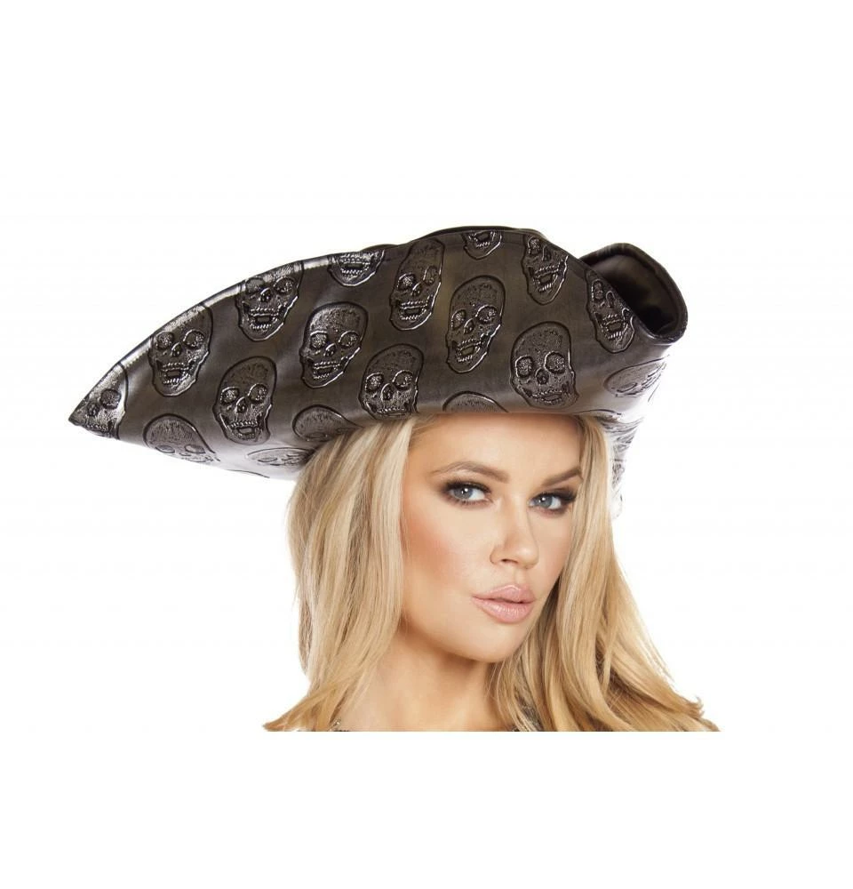 Roma Costume Costume Accessories Skull Embroidered Pirate Hat 3 Roma Costume Costume Accessories Skull Embroidered Pirate Hat