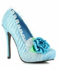 Ellie Shoes 5 Satin Pump With Flower And Rhinestone Decor. Women 7 Ellie Shoes 5 Satin Pump With Flower And Rhinestone Decor. Women