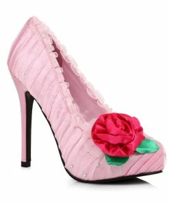 Ellie Shoes 5 Satin Pump With Flower And Rhinestone Decor. Women 8 Ellie Shoes 5 Satin Pump With Flower And Rhinestone Decor. Women