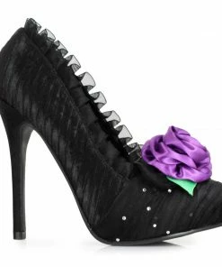 Ellie Shoes 5 Satin Pump With Flower And Rhinestone Decor. Women 9 Ellie Shoes 5 Satin Pump With Flower And Rhinestone Decor. Women