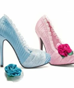 Ellie Shoes 5 Satin Pump With Flower And Rhinestone Decor. Women